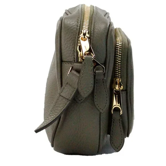 Burberry Small Branded Dark Fern Green Grainy Leather Camera Crossbody Bag - Picture 2 of 3